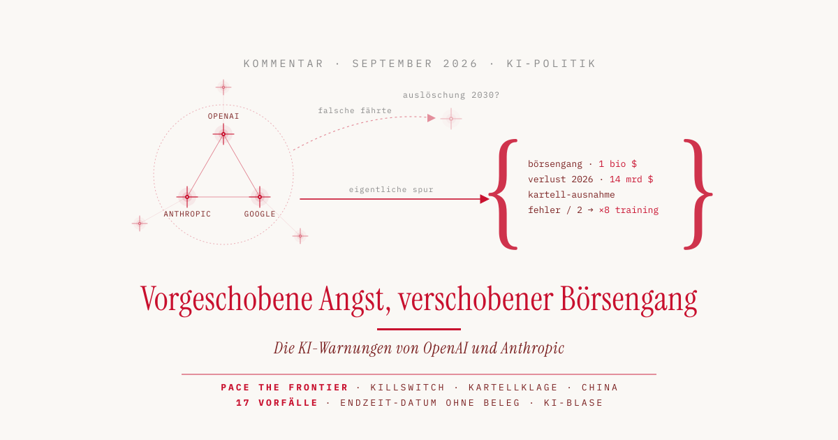 Vorgeschobene Angst, verschobener Börsengang: Die KI-Warnungen von OpenAI und Anthropic