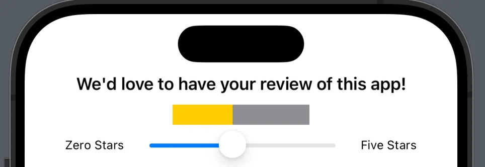 Star Rating mit Slider-Steuerung